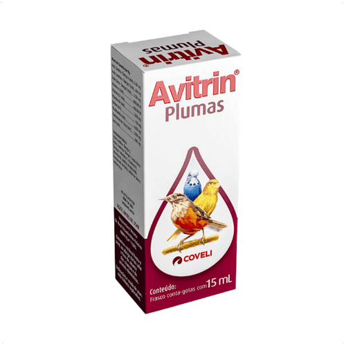 AVITRIN PLUMAS 15ML COVELI SUPLEMENTO PARA  AVES E PÁSSAROS